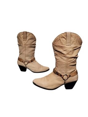 Dingo Leather Cowboy Western Harness Boots Women's Size 7M